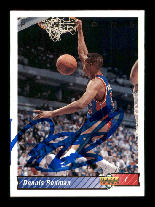 Dennis Rodman Autographed 1992-93 Upper Deck Card #242 Detroit Pistons SKU #190489 - RSA
