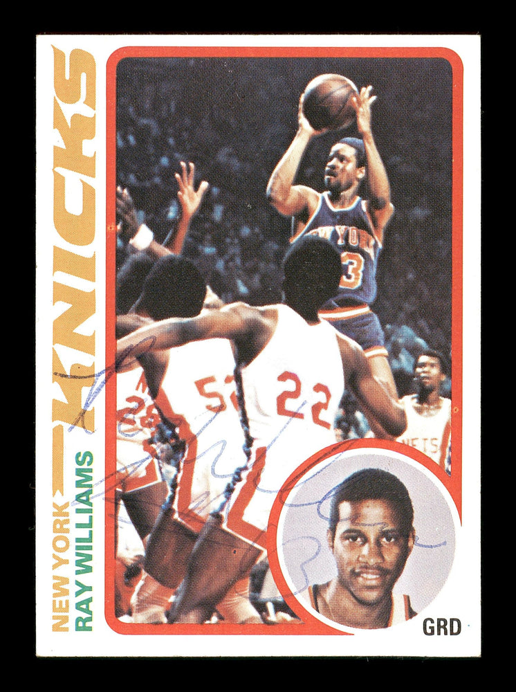 Ray Williams Autographed 1978-79 Topps Rookie Card #129 New York Knicks SKU #167383 - RSA