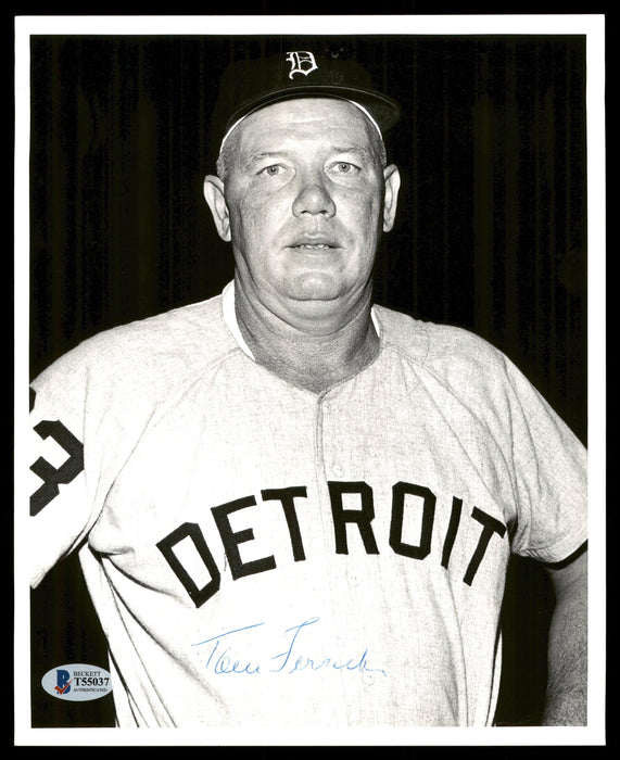 Tom Ferrick Autographed 8x10 Photo Detroit Tigers Vintage Signature Beckett BAS #T55037 - RSA