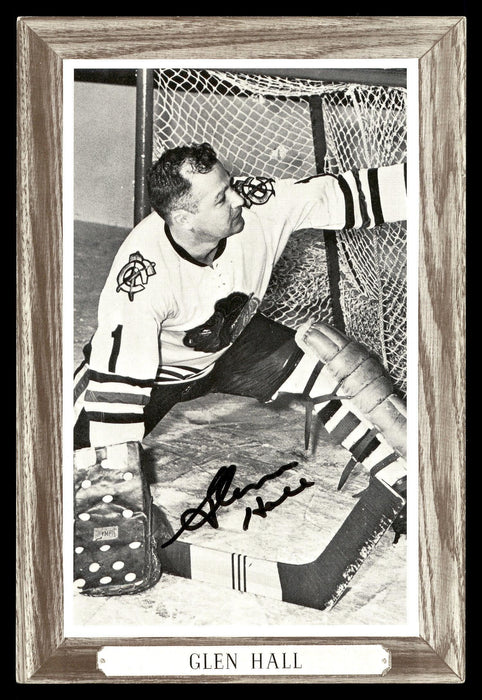 Glenn Hall Autographed 1964-67 Beehive Group 3 4.5x6.5 Photo Chicago Blackhawks SKU #176459 - RSA