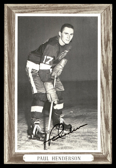 Paul Henderson Autographed 1964-67 Beehive Group 3 4.5x6.5 Photo Detroit Red Wings SKU #176495 - RSA