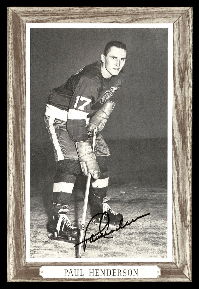 Paul Henderson Autographed 1964-67 Beehive Group 3 4.5x6.5 Photo Detroit Red Wings SKU #176495 - RSA