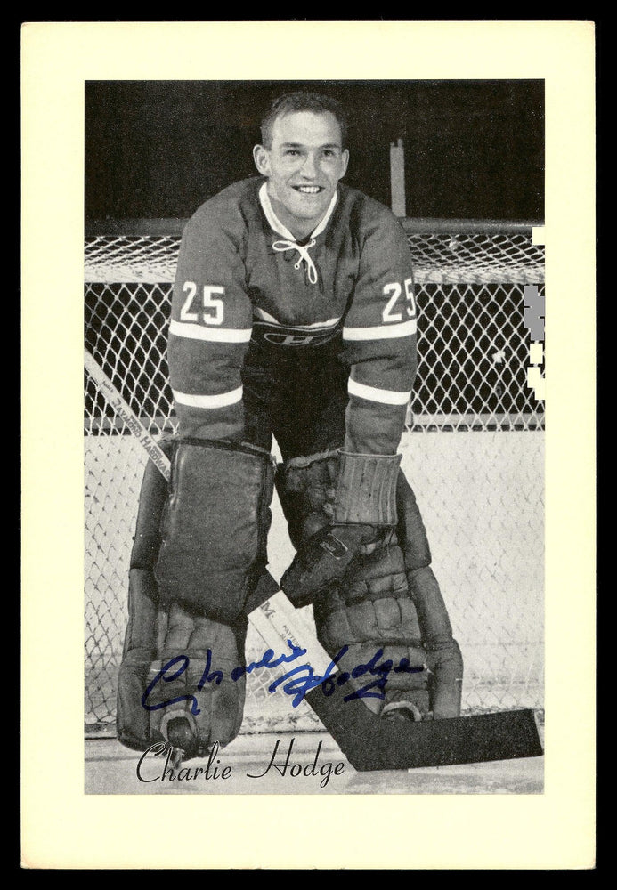 Charlie Hodge Autographed 1944-63 Beehive Group 2 4.5x6.5 Photo Montreal Canadiens SKU #176529 - RSA