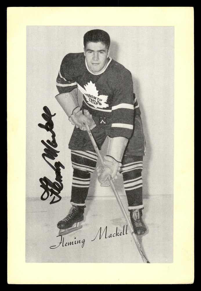 Fleming Mackell Autographed 1944-63 Beehive Group 2 4.5x6.5 Photo Toronto Maple Leafs SKU #176667 - RSA