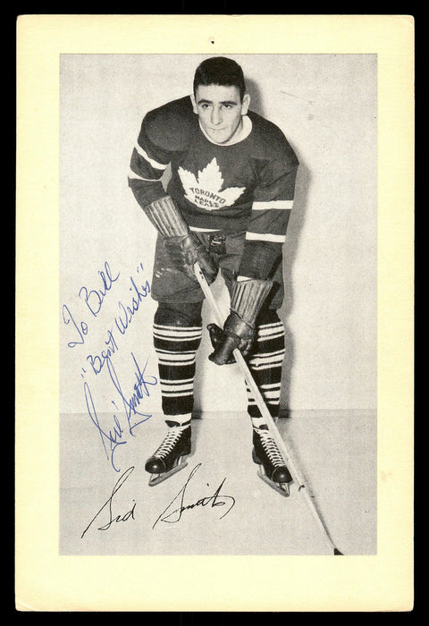 Sid Smith Autographed 1944-63 Beehive Group 2 4.5x6.5 Photo Toronto Maple Leafs "To Bill Best Wishes" SKU #176676 - RSA
