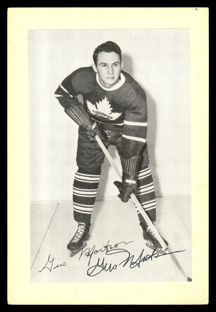 Gus Mortson Autographed 1944-63 Beehive Group 2 4.5x6.5 Photo Toronto Maple Leafs SKU #176685 - RSA