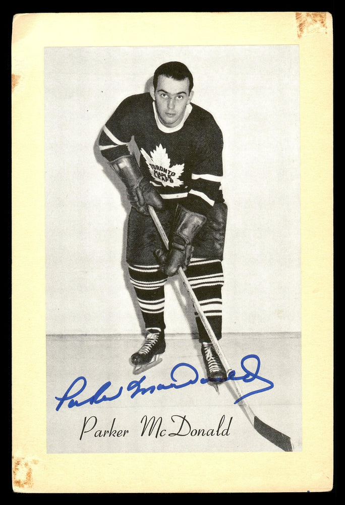 Parker MacDonald Autographed 1944-63 Beehive Group 2 4.5x6.5 Photo Toronto Maple Leafs SKU #176721 - RSA