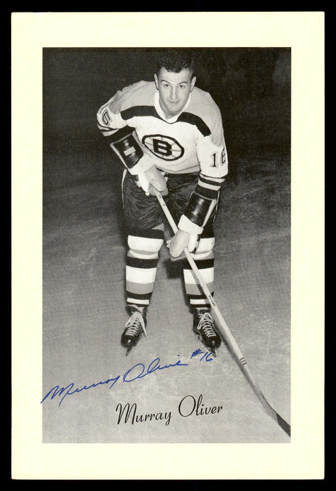 Murray Oliver Autographed 1944-63 Beehive Group 2 4.5x6.5 Photo Boston Bruins SKU #176765 - RSA