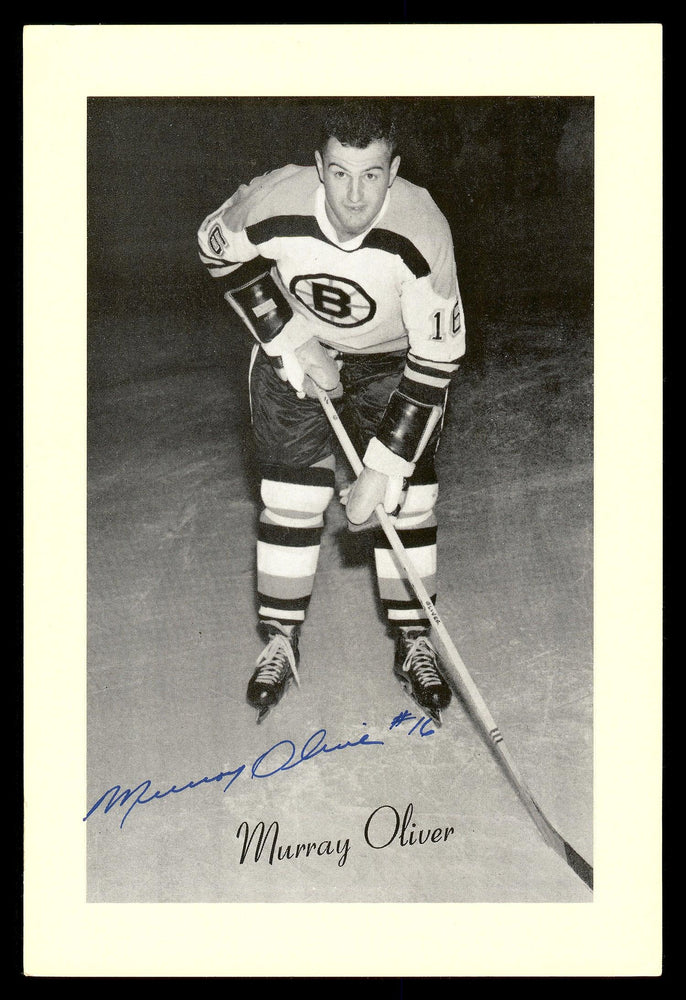 Murray Oliver Autographed 1944-63 Beehive Group 2 4.5x6.5 Photo Boston Bruins SKU #176765 - RSA