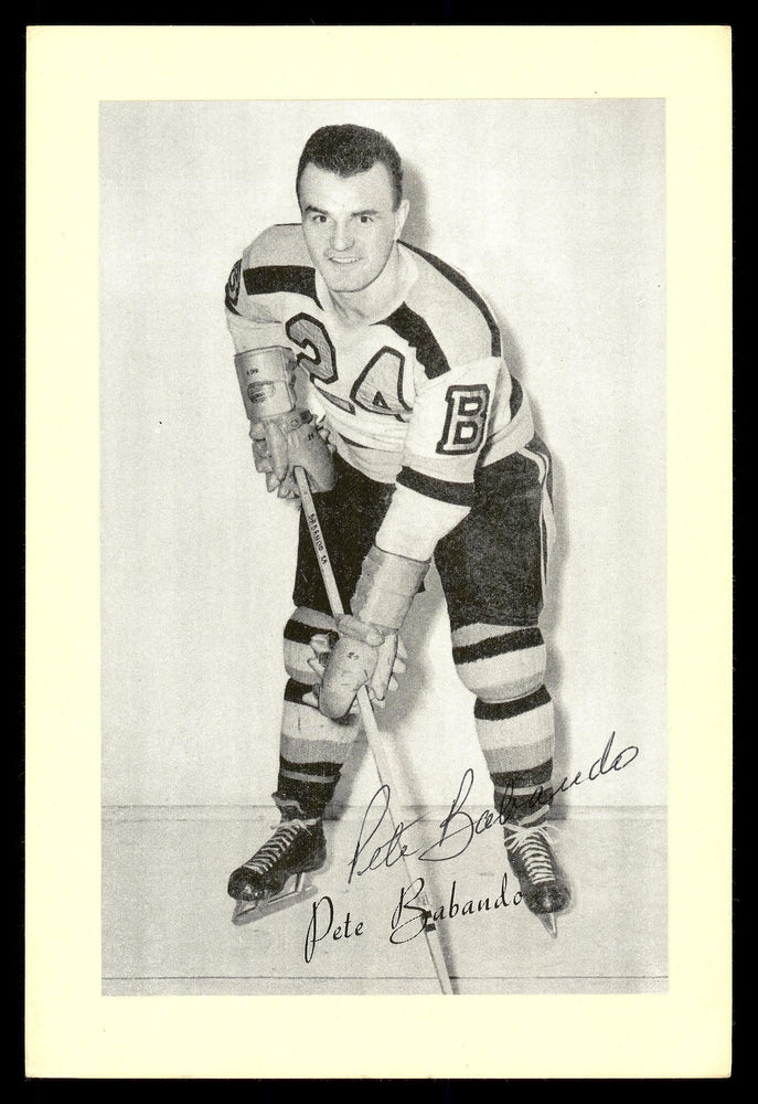 Pete Babando Autographed 1944-63 Beehive Group 2 4.5x6.5 Photo Boston Bruins SKU #176774 - RSA
