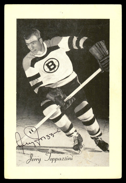 Jerry Toppazzini Autographed 1944-63 Beehive Group 2 4.5x6.5 Photo Boston Bruins SKU #176792 - RSA