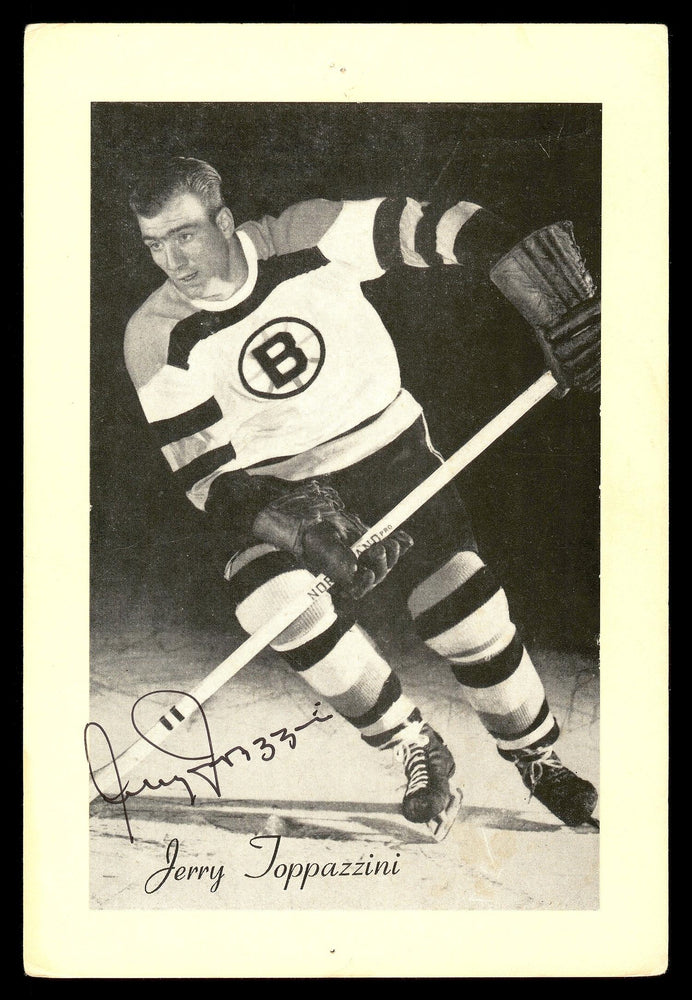 Jerry Toppazzini Autographed 1944-63 Beehive Group 2 4.5x6.5 Photo Boston Bruins SKU #176792 - RSA