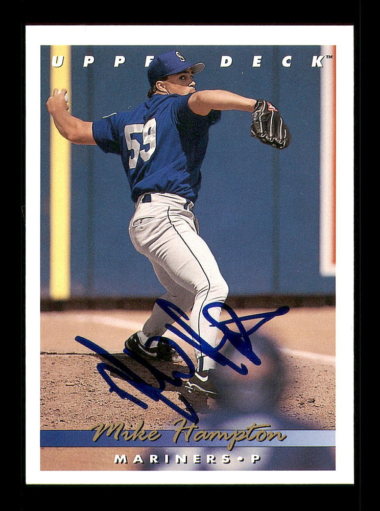 Mike Hampton Autographed 1993 Upper Deck Card #783 Seattle Mariners SK — RSA