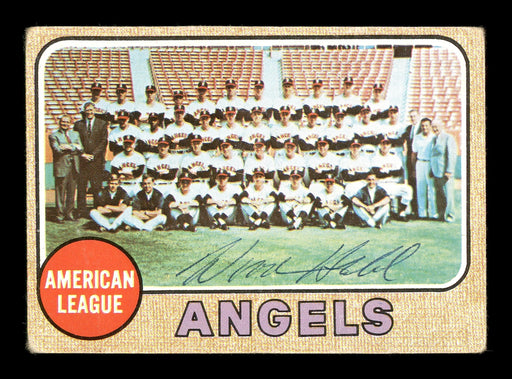 Woody Held Autographed 1968 Topps Team Card #252 California Angels SKU #167959 - RSA
