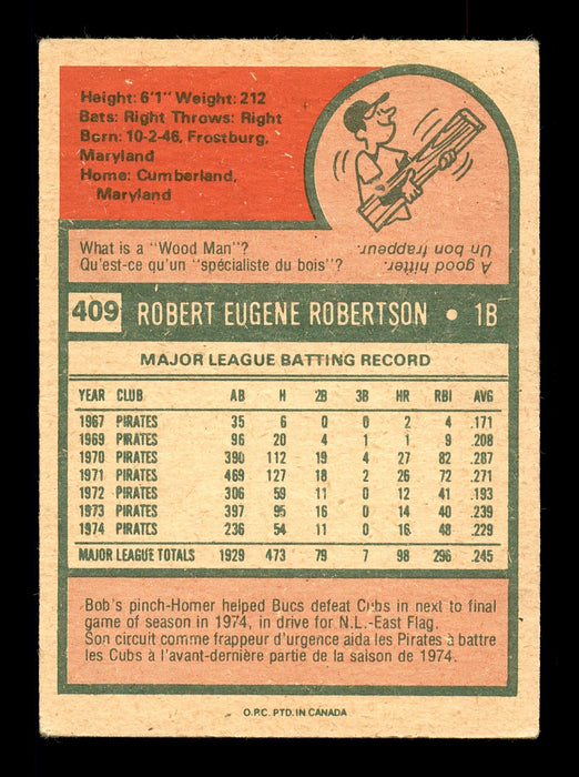 Bob Robertson autographed Baseball Card (Pittsburgh Pirates