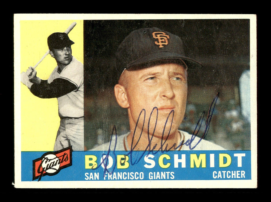 Bob Schmidt Autographed 1960 Topps Card #501 San Francisco Giants
