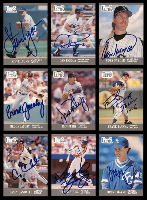 1991 Fleer Ultra Baseball Autographed Cards Lot Of 54 SKU #185541 - RSA