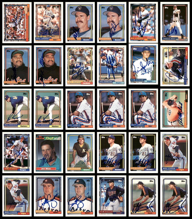 1992 Topps Baseball Autographed Cards Lot Of 114 SKU #185556 - RSA