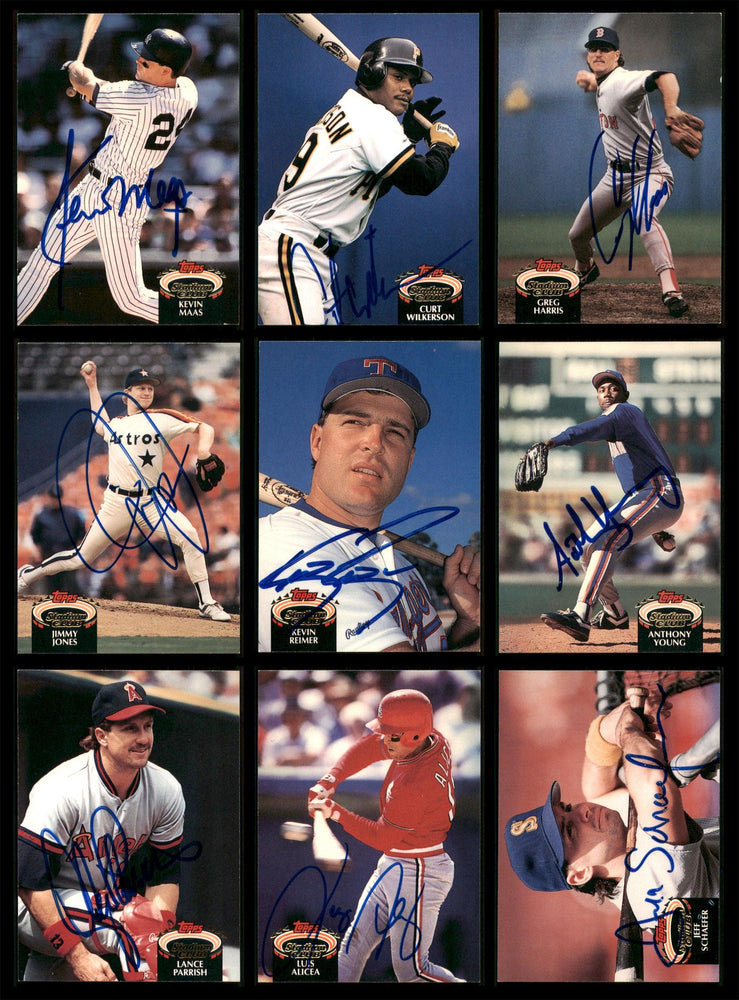 1992 Topps Stadium Club Baseball Autographed Cards Lot Of 75 SKU #185560 - RSA