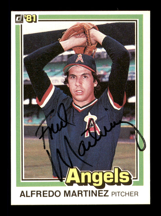 Alfredo "Fred" Martinez Autographed 1981 Donruss Card #172 California Angels SKU #166476 - RSA