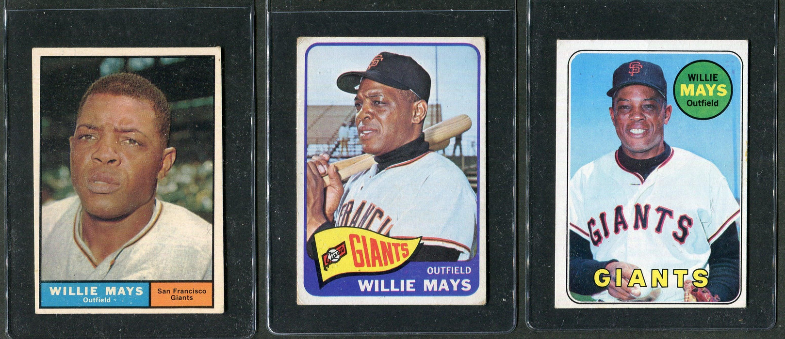 SF NY Giants Vintage 14-Baseball Card Lot: Willie Mays, McCovey