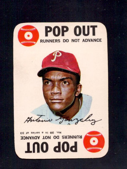 1968 Tony Gonzalez Topps Game #20 Phillies Baseball Card - RSA