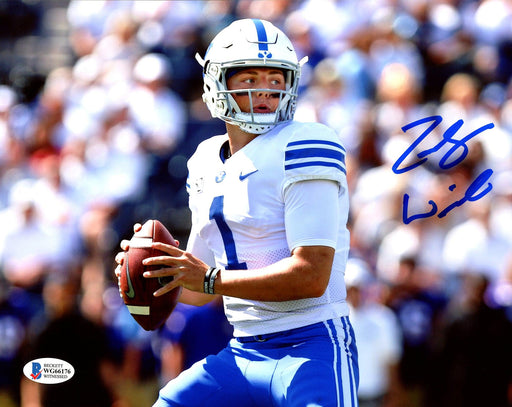 Zach Wilson Autographed 8x10 Photo BYU Cougars Beckett BAS Stock #191144 - RSA
