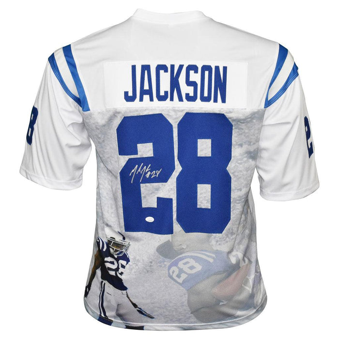 Marlin Jackson Signed Indianapolis White Artwork Football Jersey 2024 (JSA)