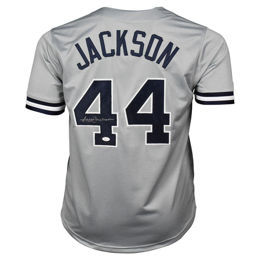 Reggie Jackson Signed New York Grey Baseball Jersey (JSA) - RSA