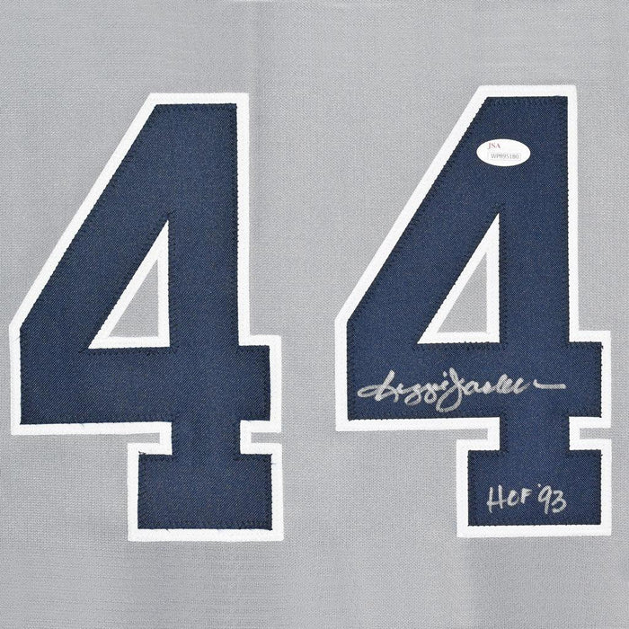 Reggie Jackson Autographed New York Yankees Jersey Inscribed HOF