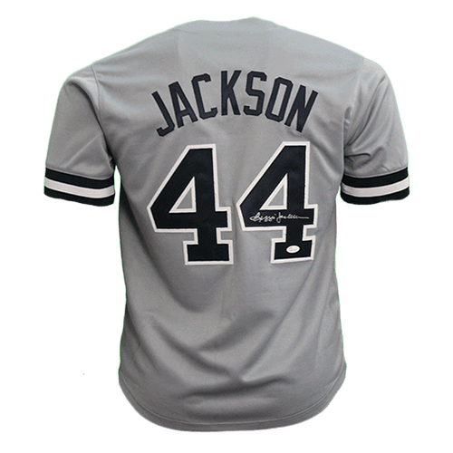 Reggie Jackson Signed New York Stats Grey Baseball Jersey (JSA) — RSA