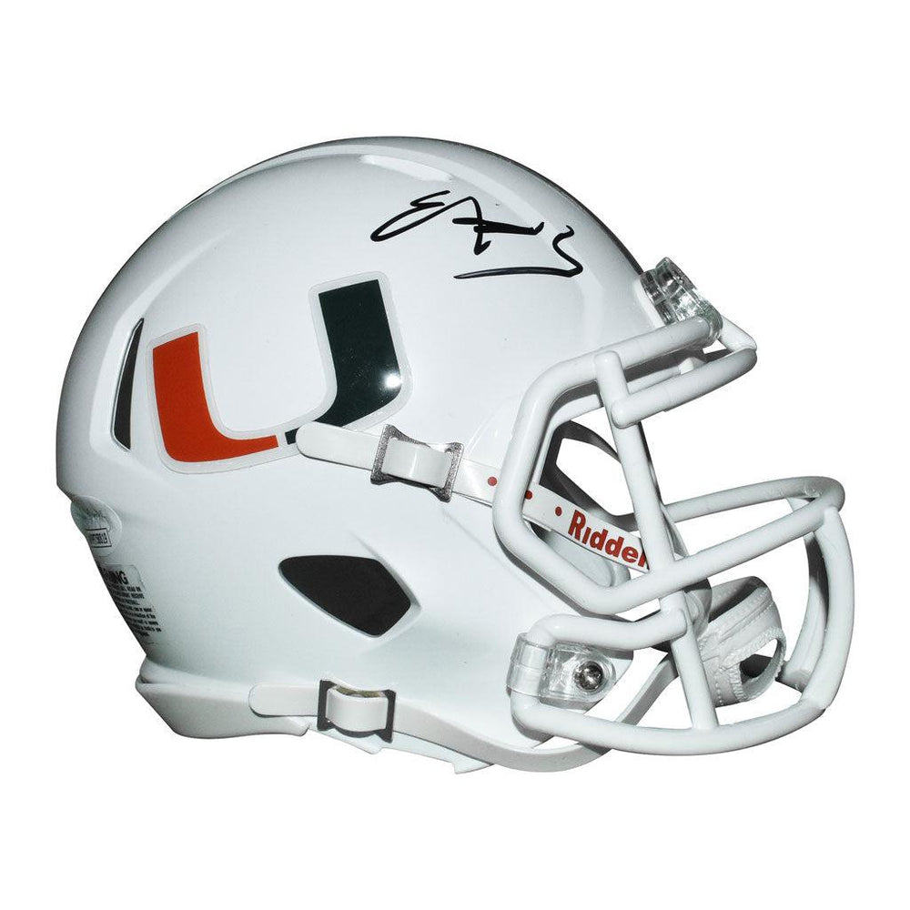 Edgerrin James Miami Hurricanes Autographed Mini Helmet