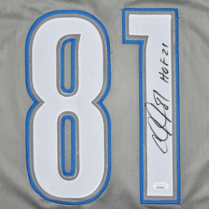 Calvin Johnson Autographed Signed White Custom Football Jersey w/HOF'21 -  (JSA)