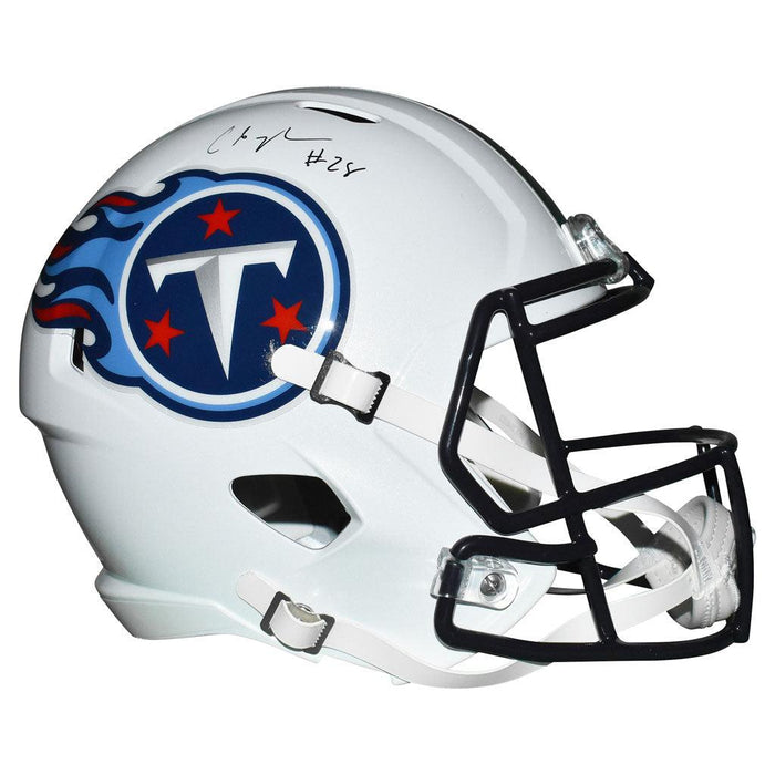 Chris Johnson Signed Tennessee Titans Speed Full-Size Replica 1999-17 Throwback Football Helmet (JSA) - RSA