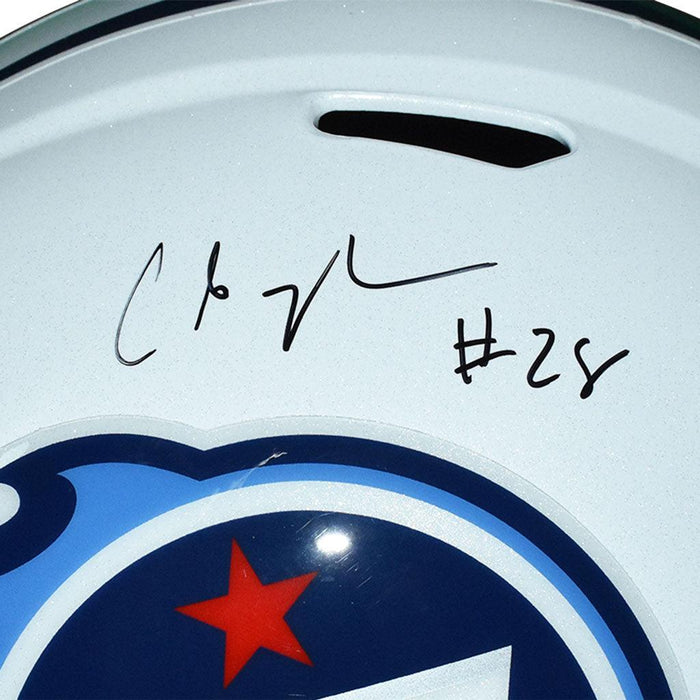 Chris Johnson Signed Tennessee Titans Speed Full-Size Replica 1999-17 Throwback Football Helmet (JSA) - RSA