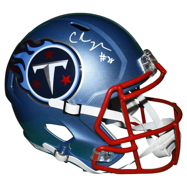 Chris Johnson Signed Tennessee Titans Logo Football (JSA) — RSA