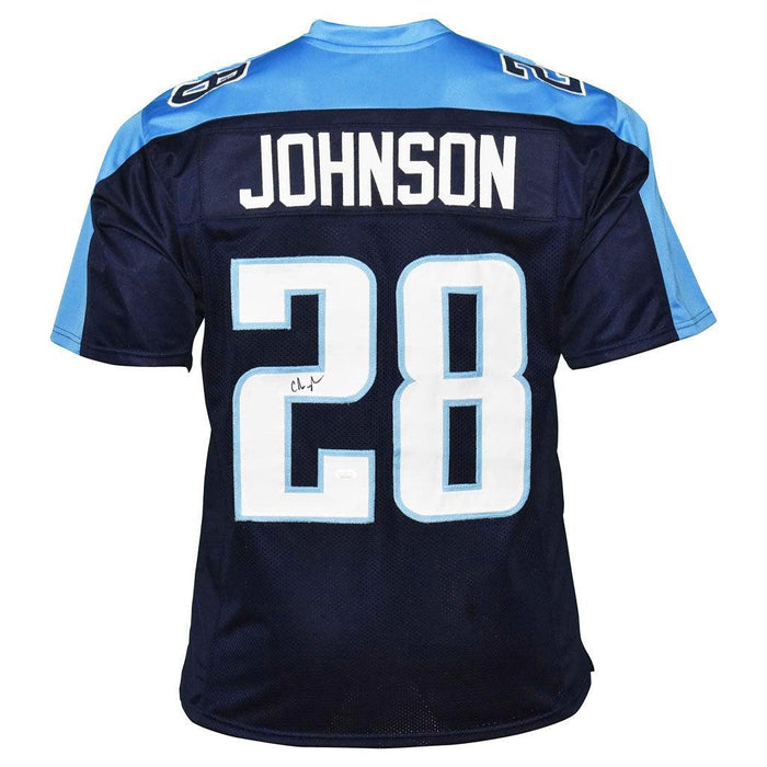 Chris Johnson Tennessee Titans Signed White Pro Style Jersey (BAS