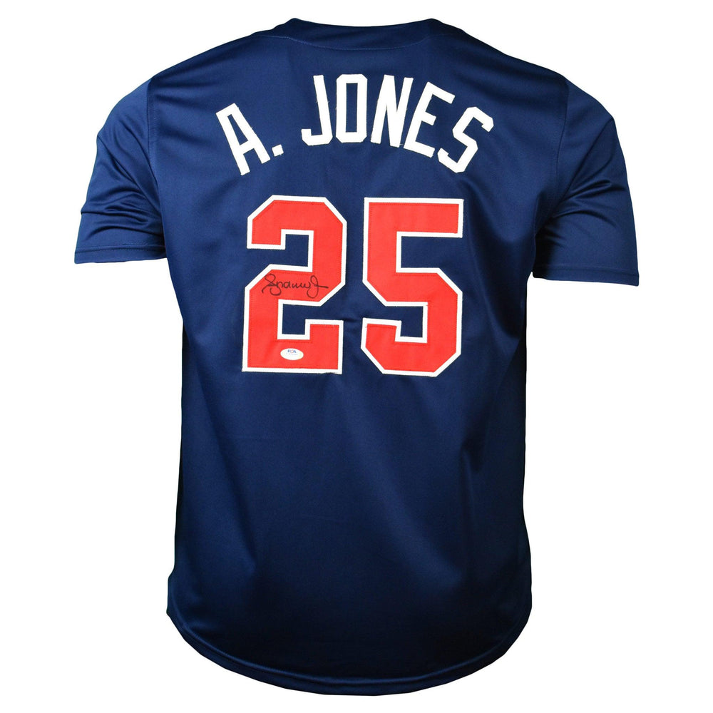 Andruw Jones Signed Atlanta Blue Baseball Jersey (JSA)
