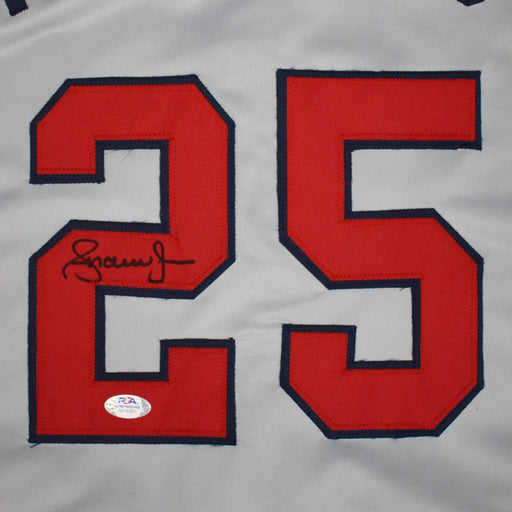 Autographed/Signed Tom Glavine Atlanta Grey Baseball Jersey JSA COA at  's Sports Collectibles Store