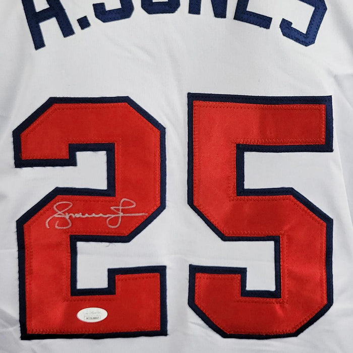 Andruw Jones Signed Autographed White Jersey JSA Authentication