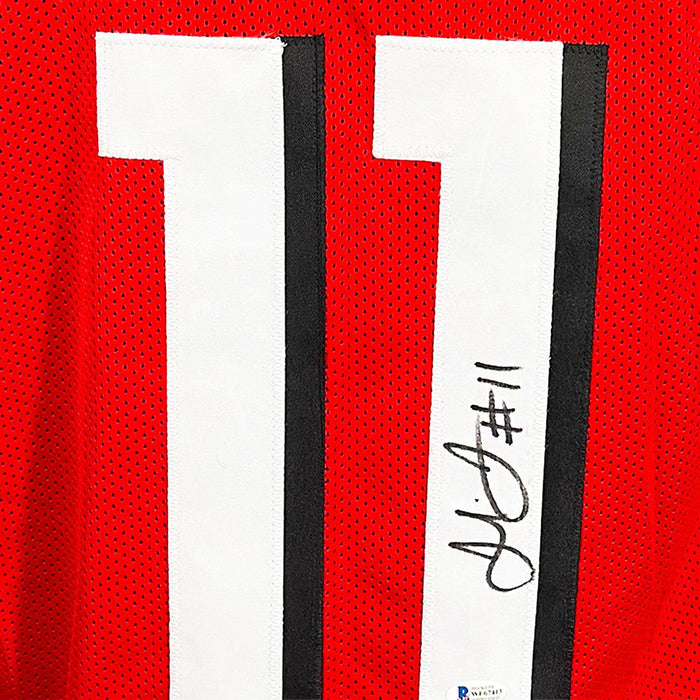 Julio Jones Autographed & Framed Red Falcons Jersey