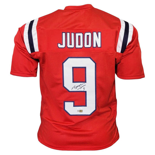 Matthew Judon Autographed Pro Style Red Football Jersey JSA