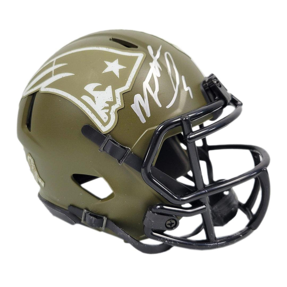Matthew Judon Signed New England Patriots Salute to Service Speed Mini Football Helmet (JSA) - RSA