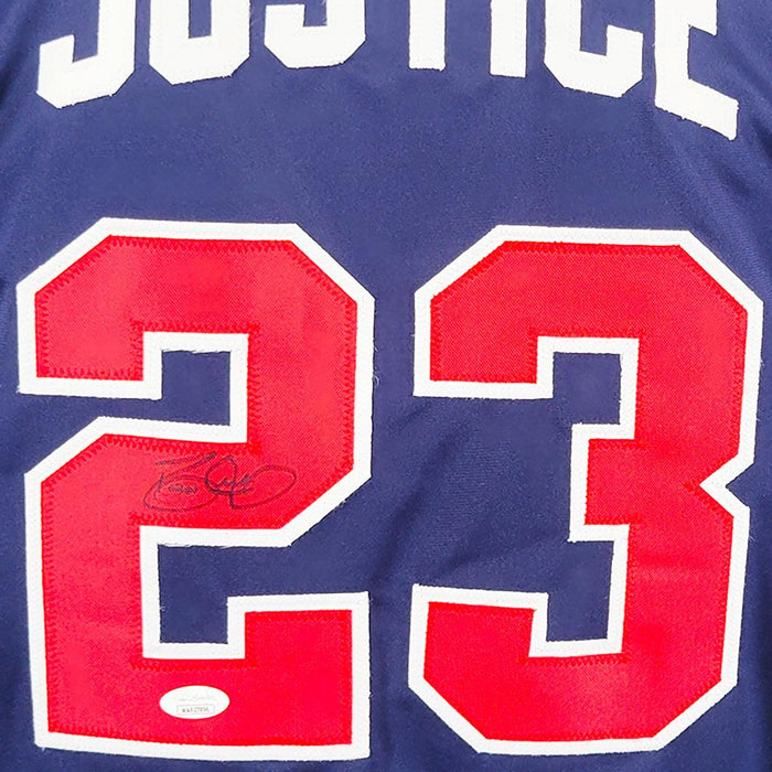 David Justice Signed Atlanta Blue Baseball Jersey (JSA) — RSA
