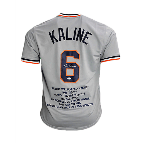 Al Kaline Autographed Detroit Custom White Baseball Jersey - JSA COA