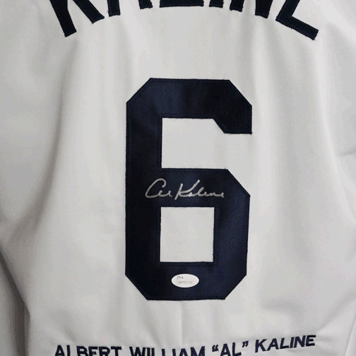 Al Kaline Signed Detroit Grey Baseball Jersey (JSA)