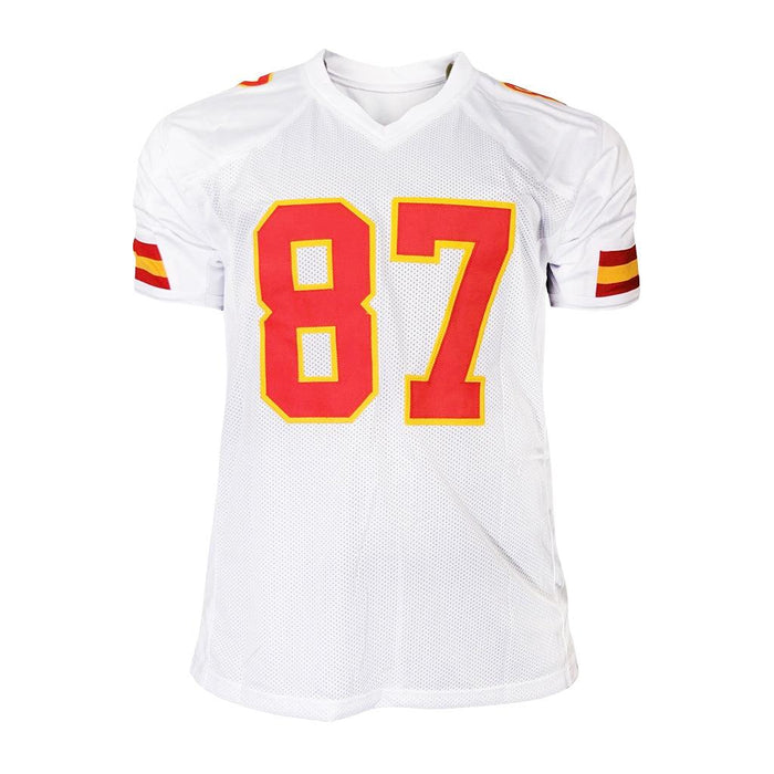 RSA Travis Kelce Signed Kansas City White XL Football Jersey (Beckett)