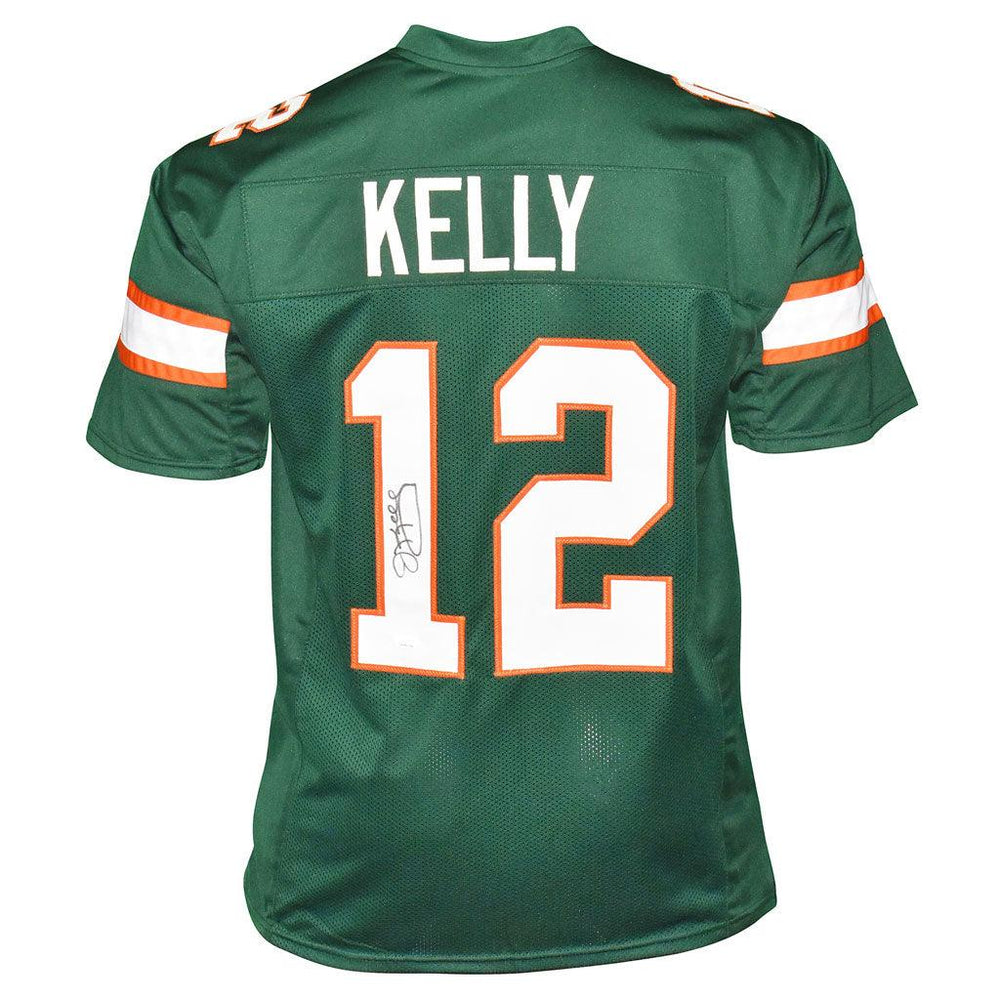 Jim Kelly Autographed Signed Framed Miami Hurricanes Jersey JSA