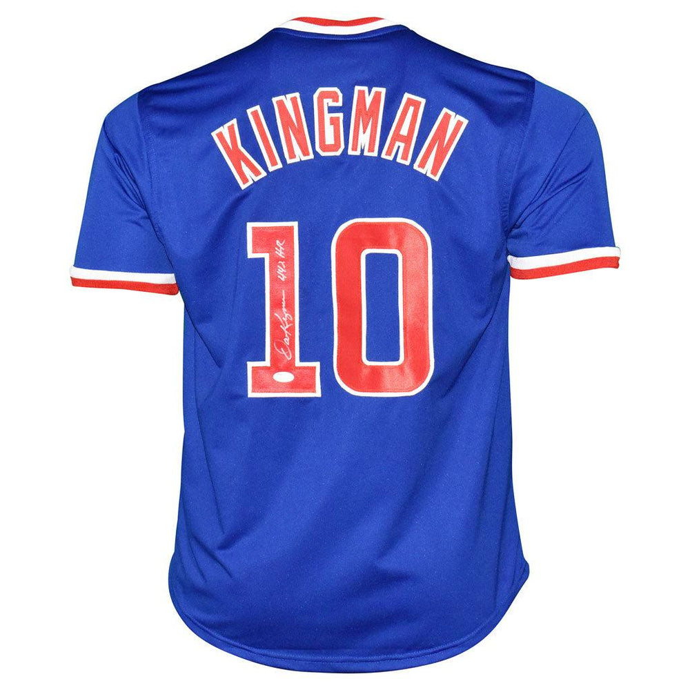 Dave Kingman Signed 442 HR Inscription Chicago Blue Baseball Jersey JSA