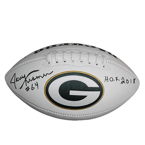 Jerry Kramer #64 Green Bay Packers Inscribed HOF 2018 Logo Football (J — RSA